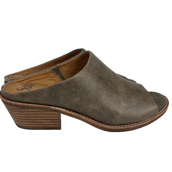 Sofft Sandals Women's 10 M Aneesa Cashmere Leather Open Toe Slip-On Tan Beige - Picture 1 of 14